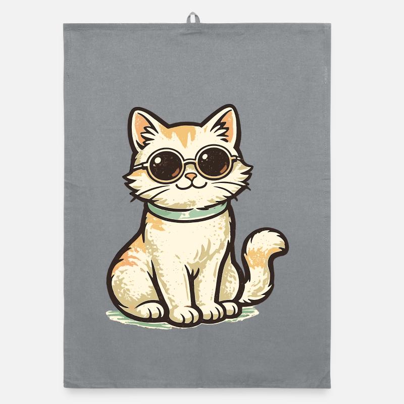Coole Katze Organic Geschirrtuch