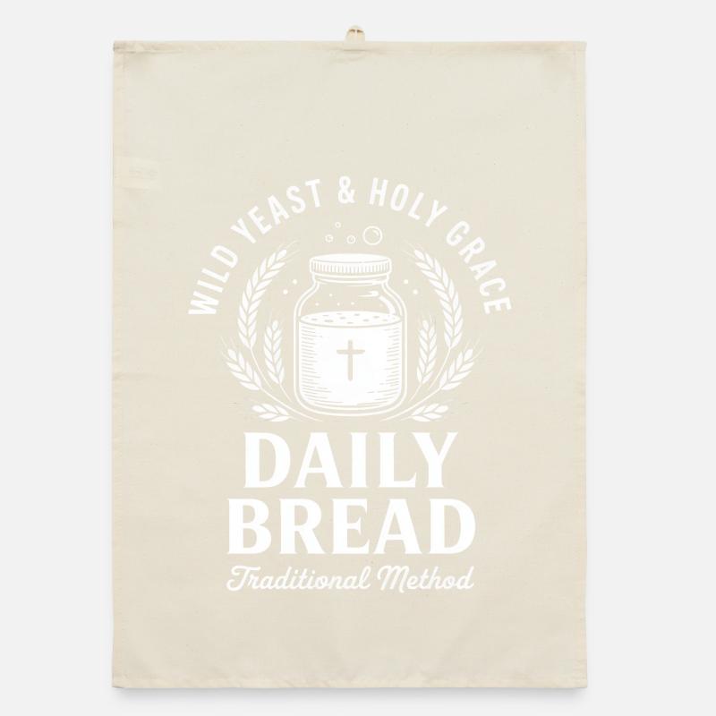 Daily Bread Traditional Method Glas Logo Organic Geschirrtuch