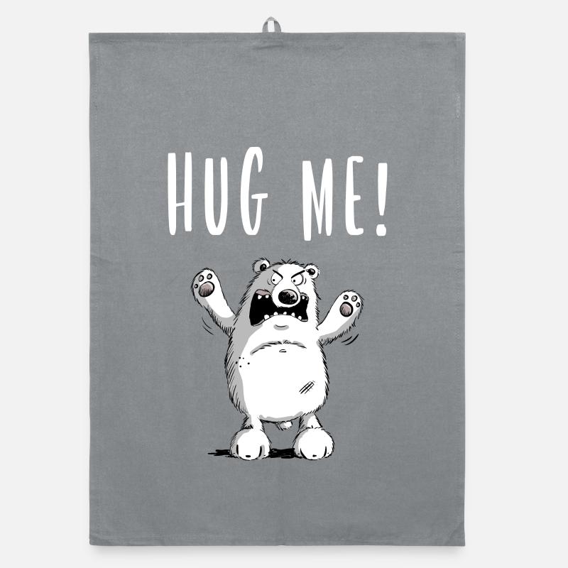 Hug Me Eisbär I Teddy I Lustiges Geschenk Organic Geschirrtuch