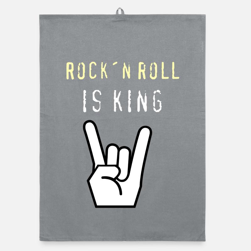 Rock_n_Roll_is_King Organic dish towel