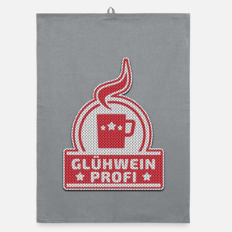 Glühwein Profi - Gestrickt / Gehäkelt - Ugly Xmas Organic Geschirrtuch