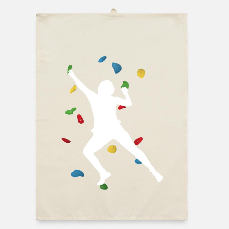 Climbing Wall Man White – Boulder Style Organic dish towel