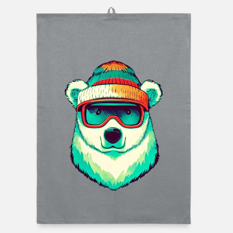 Polar bear Organic dish towel