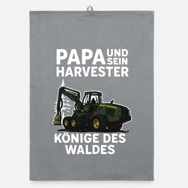 Papa et sa moissonneuse, rois de la forêt Torchon bio