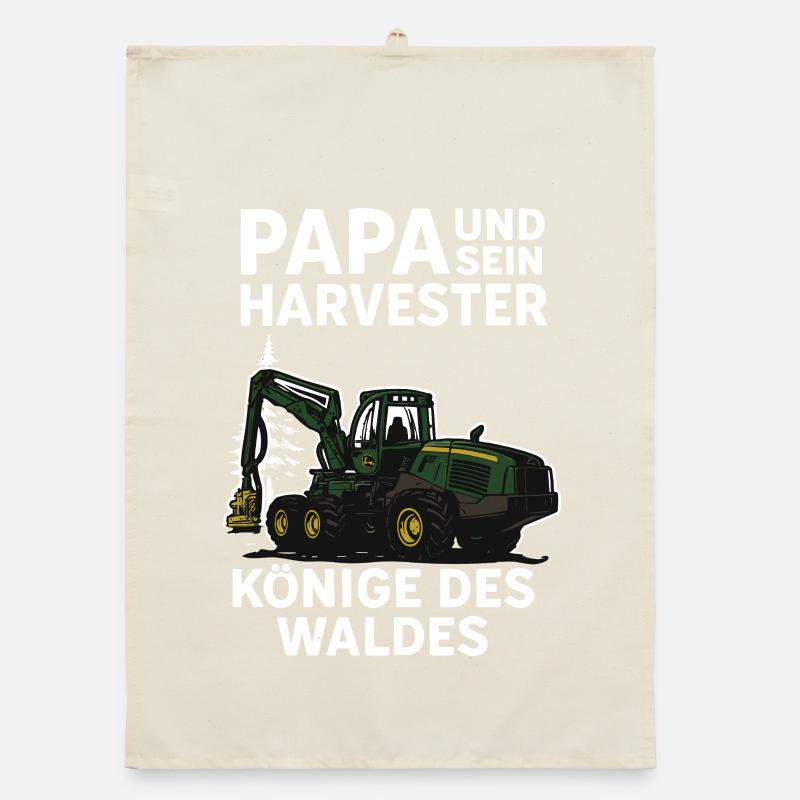 Papa et sa moissonneuse, rois de la forêt Torchon bio