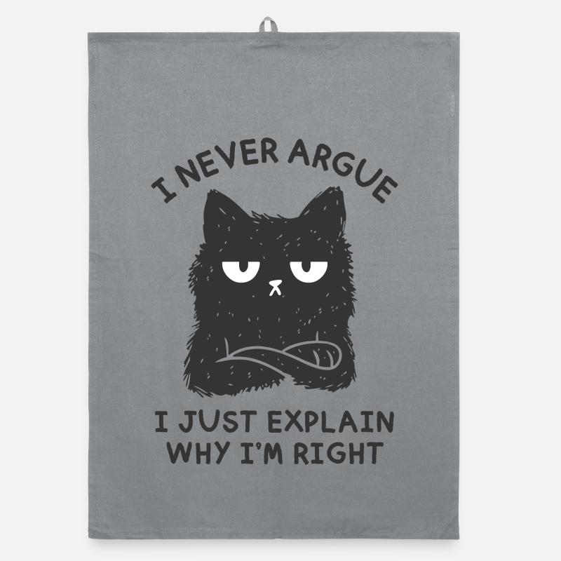 I Never Argue Organic dish towel