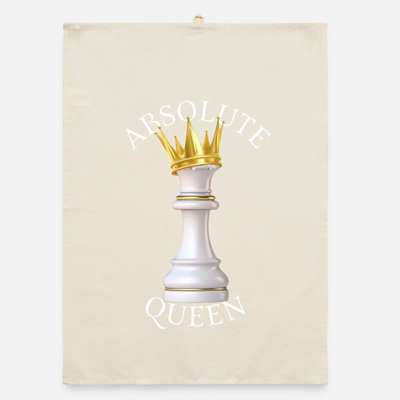 Absolute Queen – chess queen humor Organic dish towel