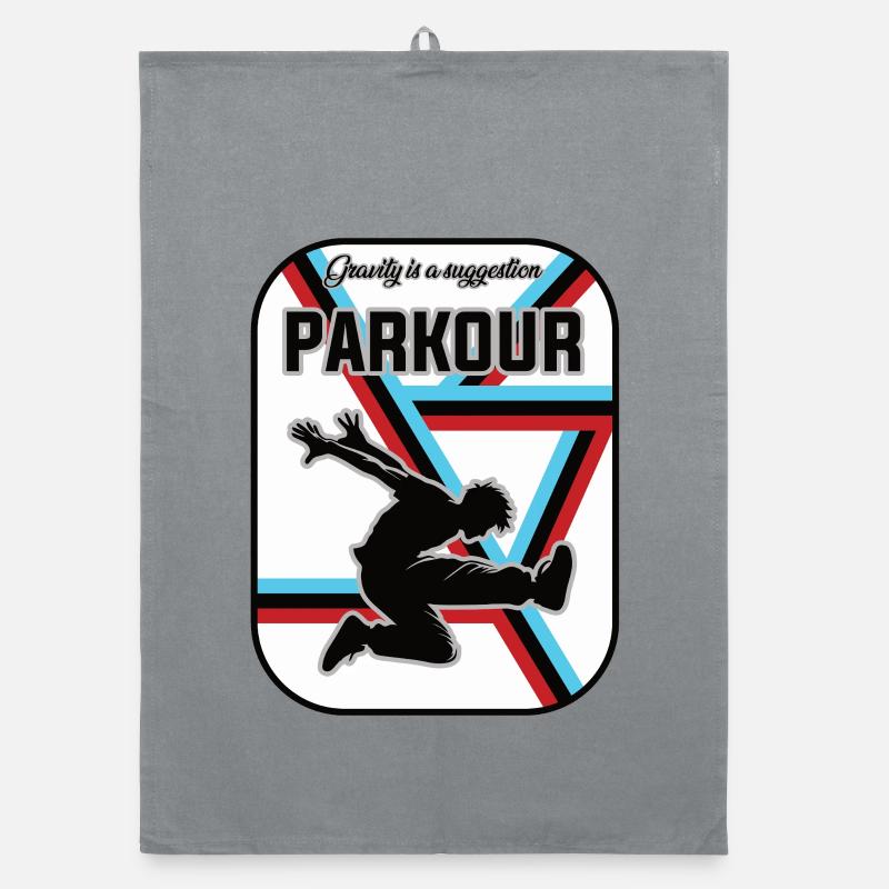 Conception de parkour – La gravité est une suggestion - Torchon bio - bruyère