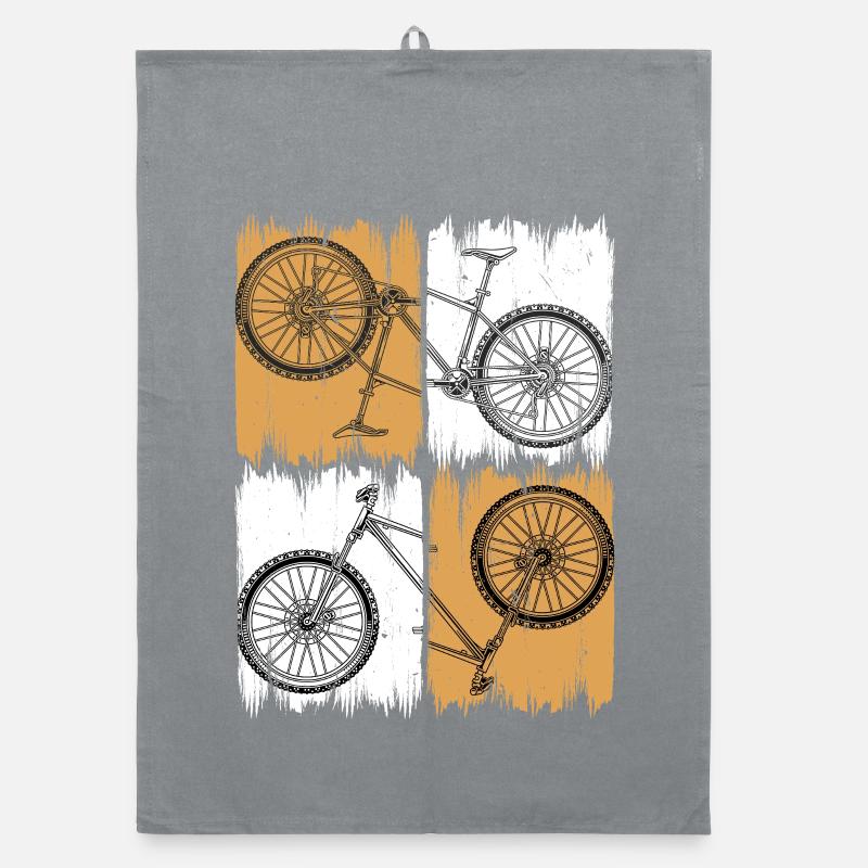 Grunge Split Bicycle Quad Artwork Organic dish towel