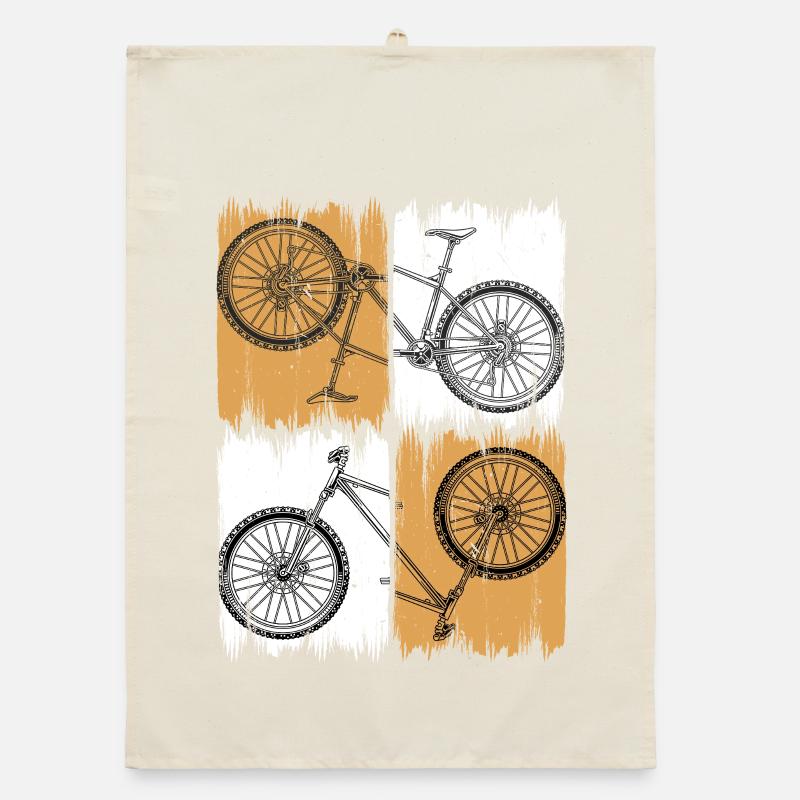 Grunge Split Bicycle Quad Artwork Organic dish towel