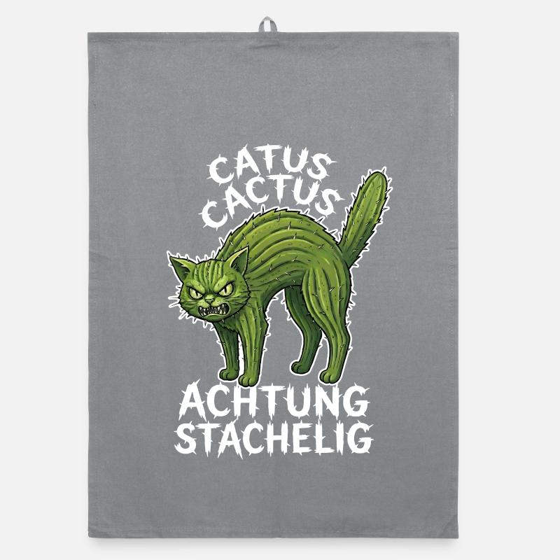 Catus Cactus Spiny Cat Antisocial Organic dish towel