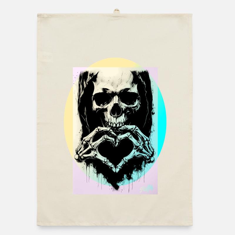 Das Herz des Todes ☠ Organic Geschirrtuch