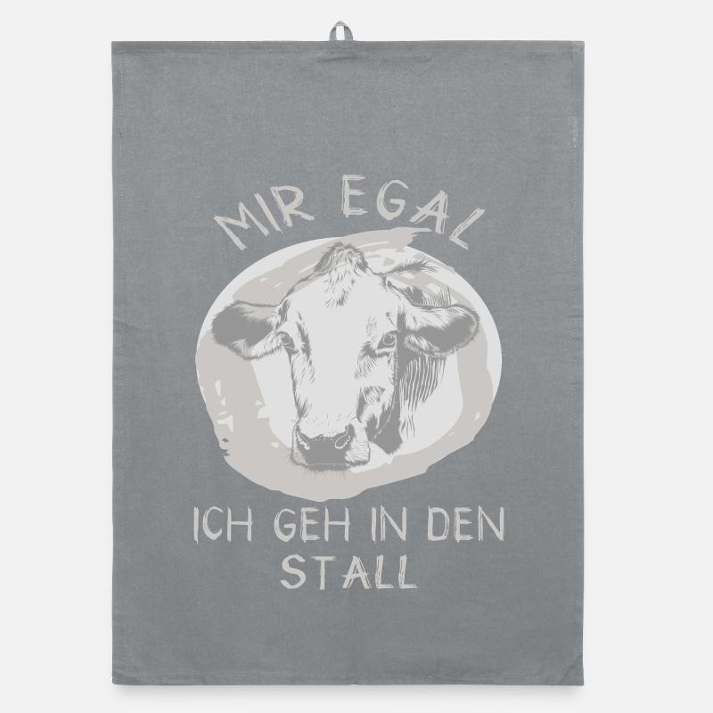 Kuh Spruch Stall Humor Organic Geschirrtuch