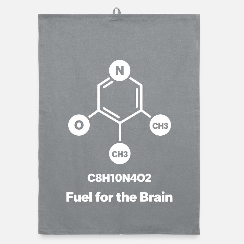 Molécule de caféine Carburant graphique pour le cerveau Torchon bio
