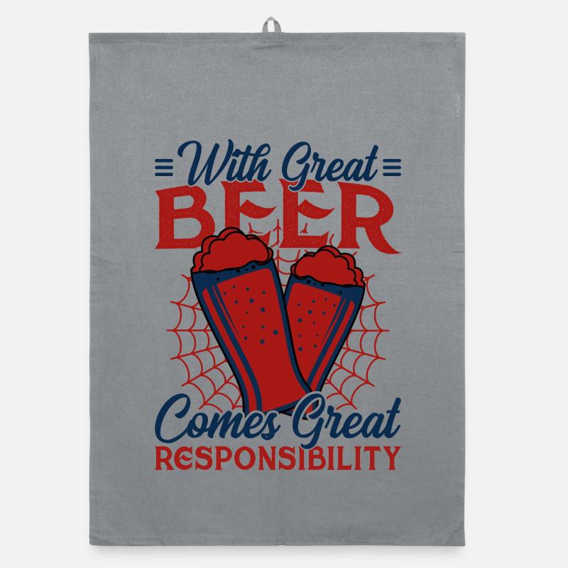 With great beer comes great responsibility Organic Geschirrtuch