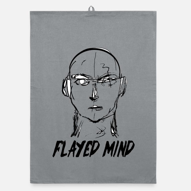 Flayed Mind black Organic dish towel
