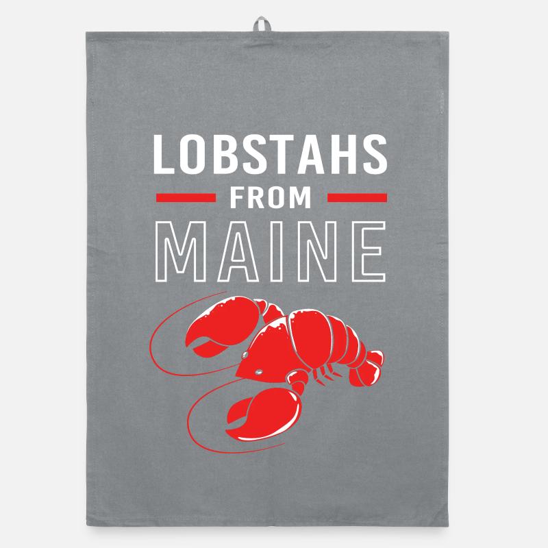 Languste Meeresfrüchte Maine Lobster Hummer Organic Geschirrtuch