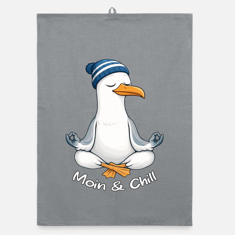 Moin & Chill by MEERchandise - Organic Geschirrtuch - Grau