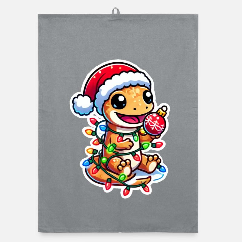 Christmas Gecko Gleg Organic Geschirrtuch