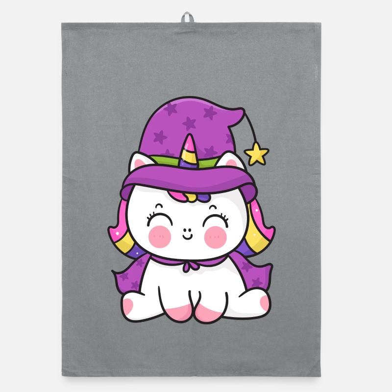 Wizard Kitten Unicorn Organic dish towel