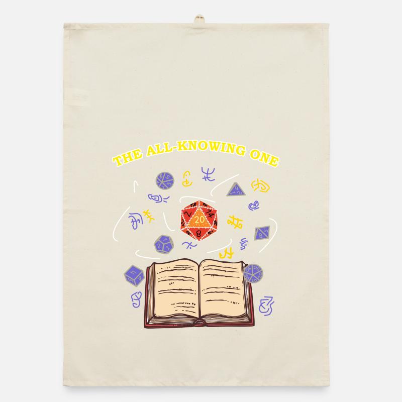 Omniscient Hoodie Fantasy RPG Organic dish towel