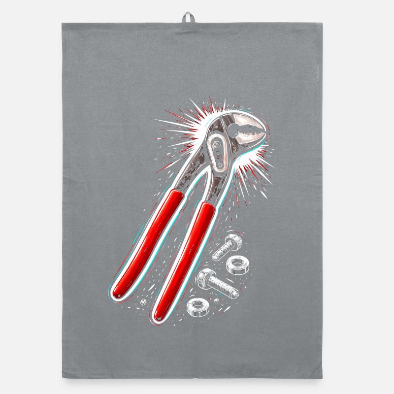 Pipe Wrench Tool Craftsman Design Organic dish towel