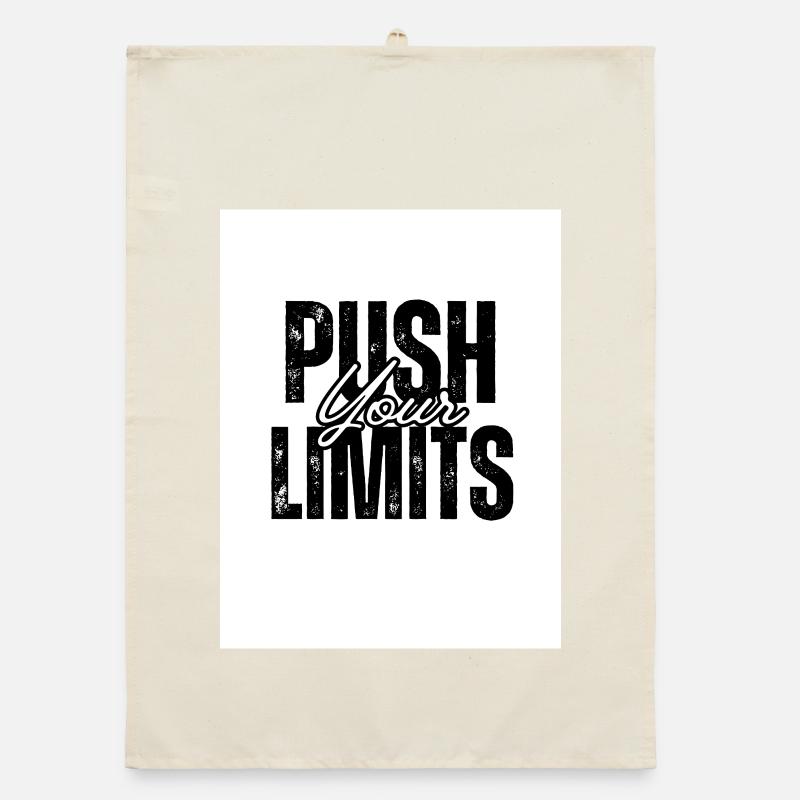 Push Your Limits Motivational Design Organic dish towel