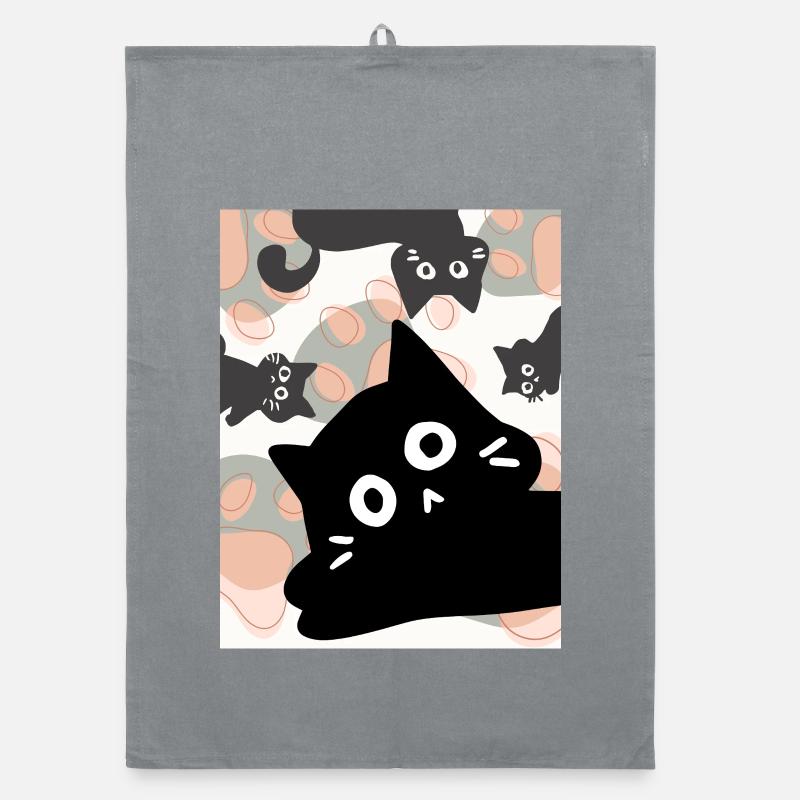 Joyeux chats mignons chats drôle Torchon bio