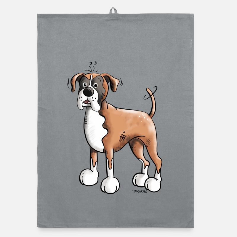 Funny Deutscher Boxer - German Boxer - Dog Organic dish towel