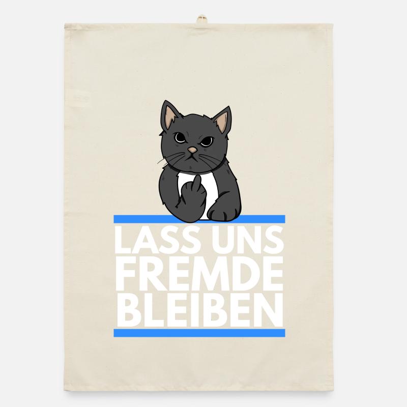 Hater Katze - Lass uns Fremde bleiben Organic Geschirrtuch