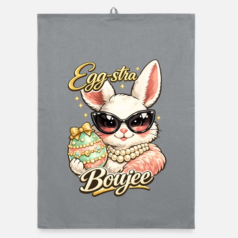 Eggstra Boujee Osterhase Ostern Organic Geschirrtuch