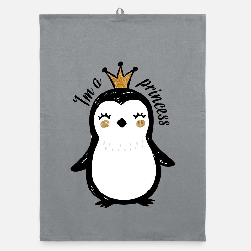 Cute Penguin Queen Design Organic dish towel