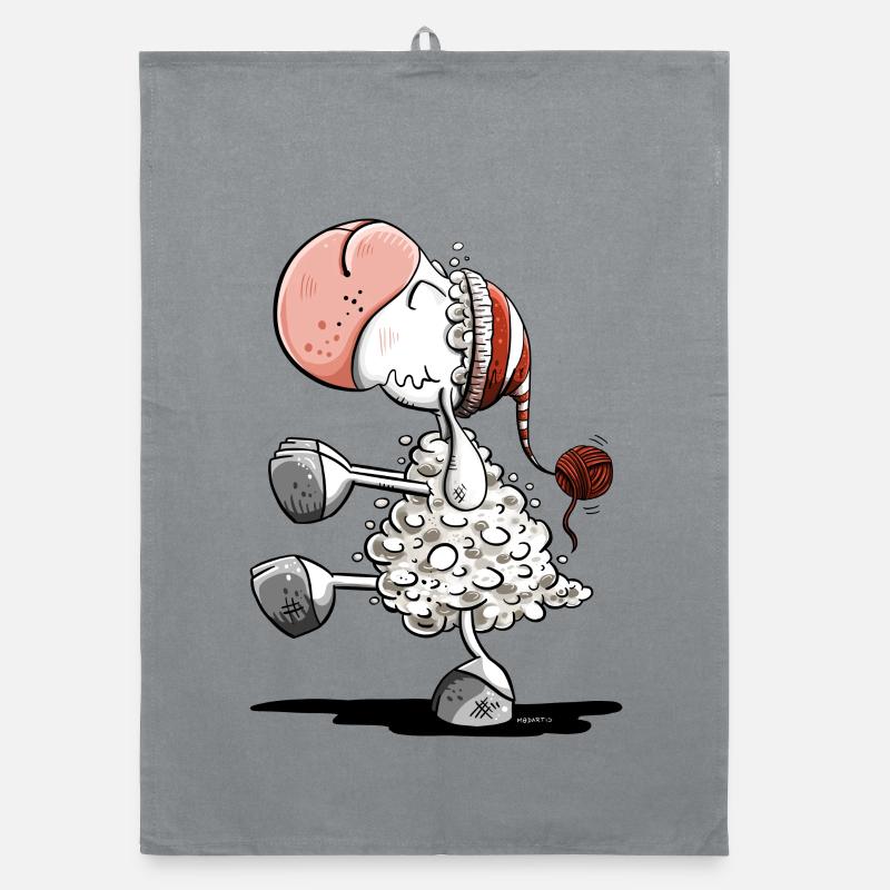 Mouton somnambule avec bonnet de couchage Torchon bio