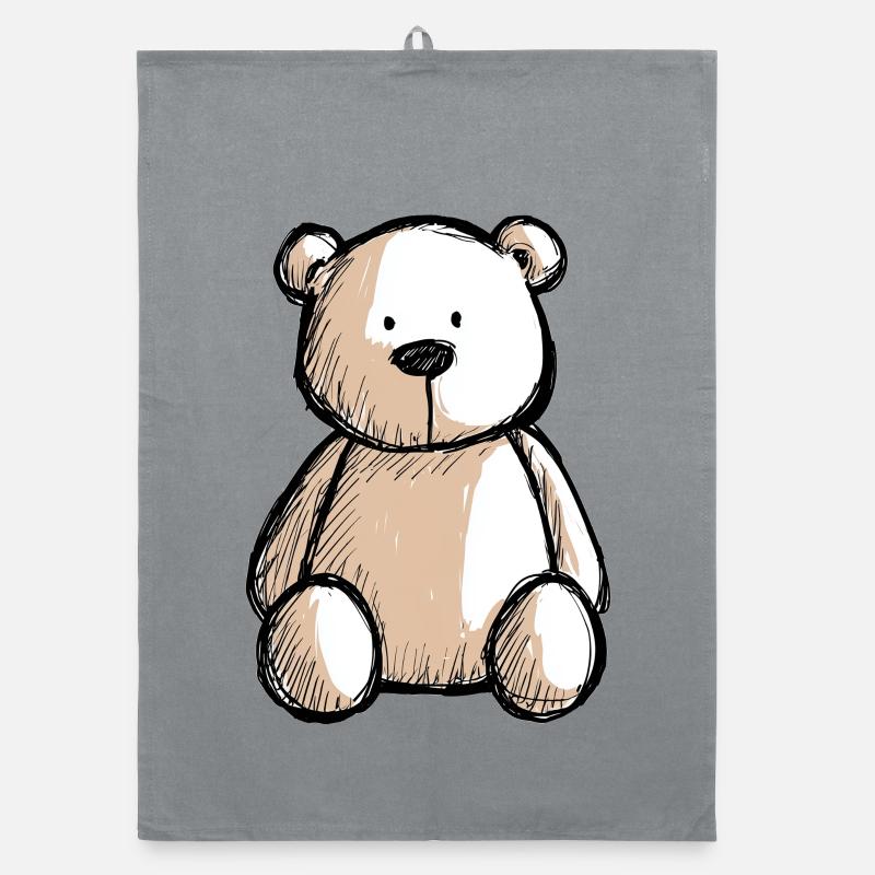 teddy bear, teddy bear, cute little teddy bear Organic dish towel