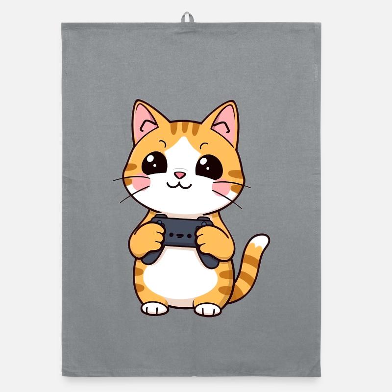 Chat de jeu avec manette Torchon bio