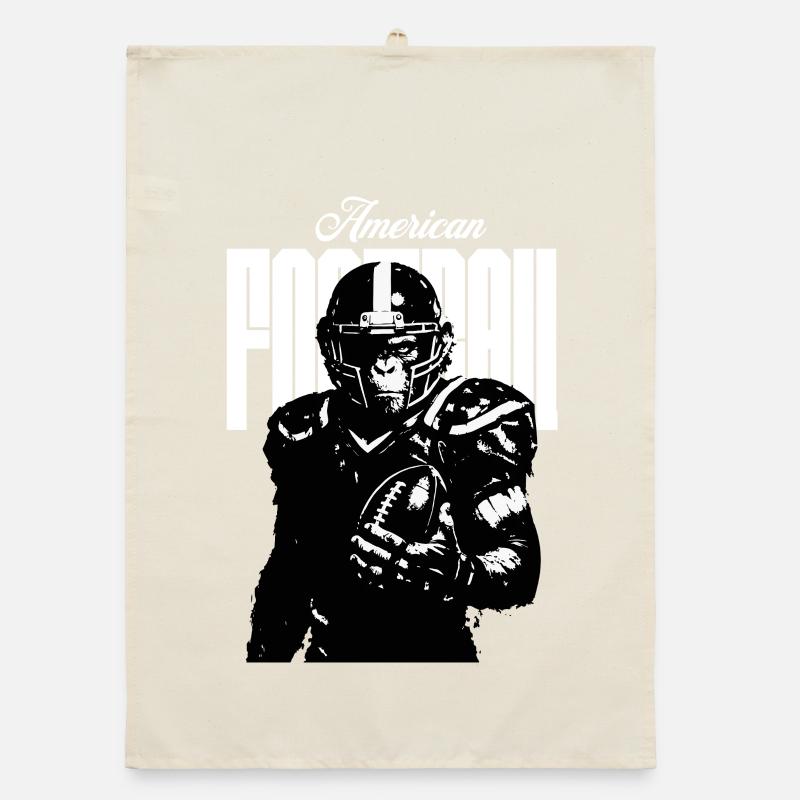 American Football Monkey Organic dish towel