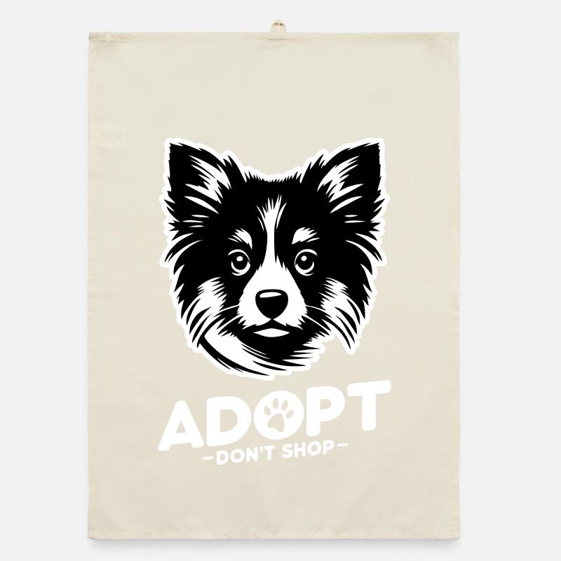 Adopt don't shop 3 (dark) Organic dish towel