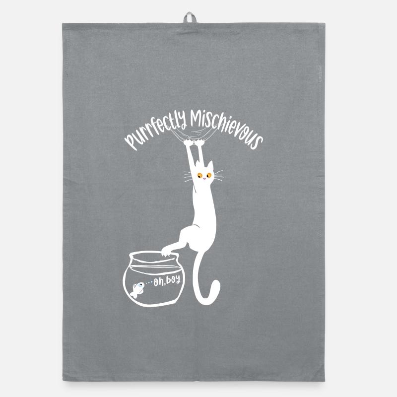 Purrfectement espiègle Torchon bio