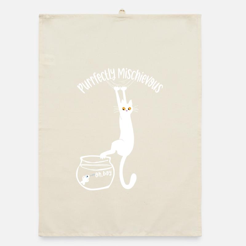 Schnurrend schelmisch Organic Geschirrtuch