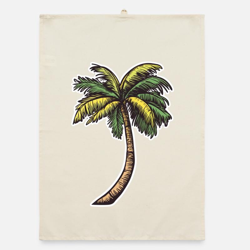 Palm tree Organic dish towel