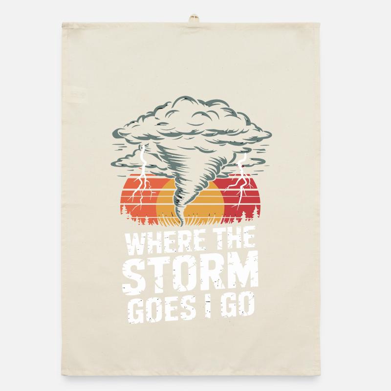 Sunset Storm Path Organic dish towel