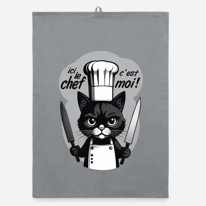 I'm the chef here! Cat Humor Chef Kitchen Organic dish towel