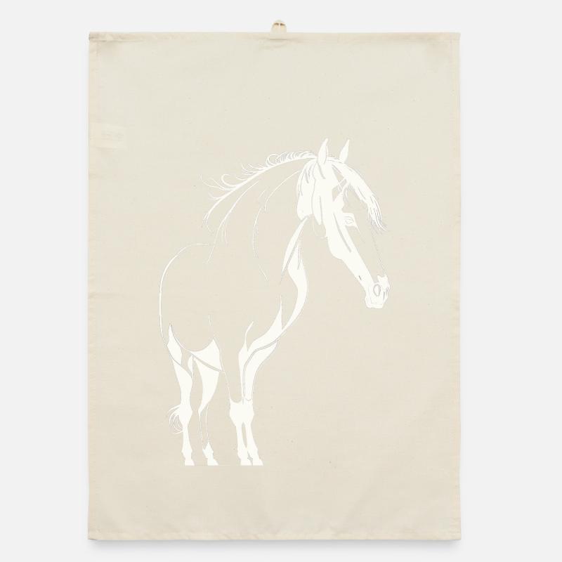 Cheval majestueux Torchon bio