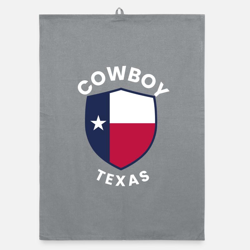 Cowboy Texas Shield Design graphique Torchon bio