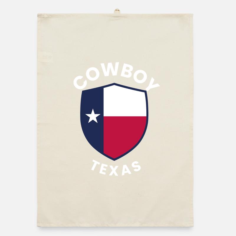 Cowboy Texas Shield Grafikdesign Organic Geschirrtuch