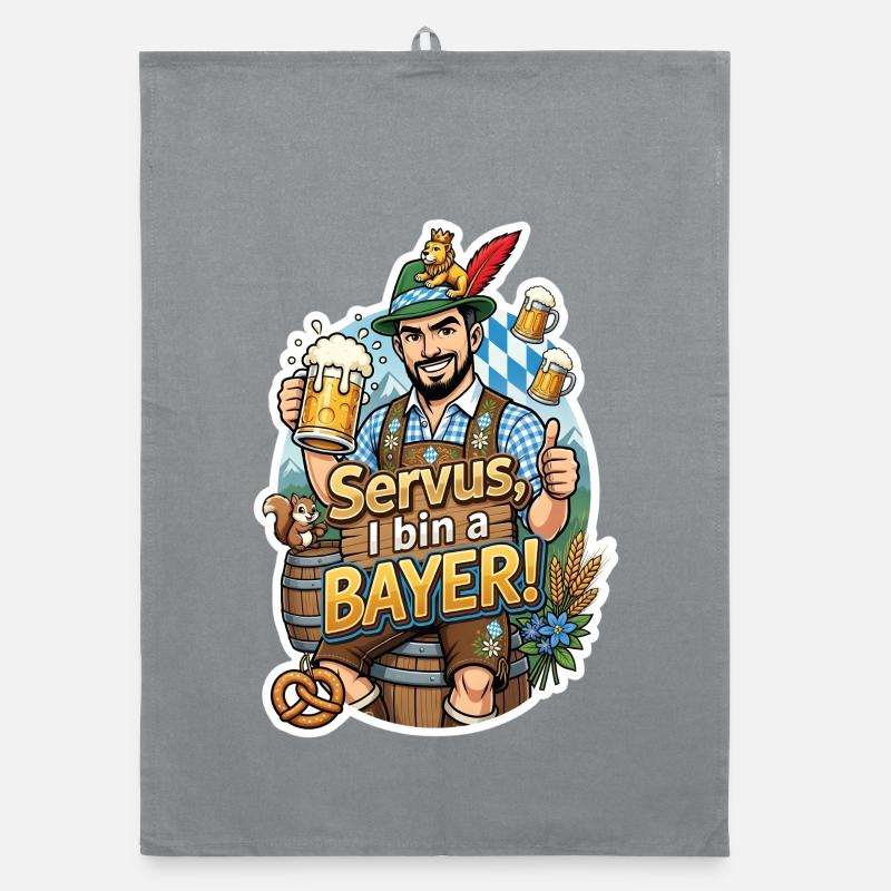 Servus I bin a Bayer – Bierfreude Organic Geschirrtuch