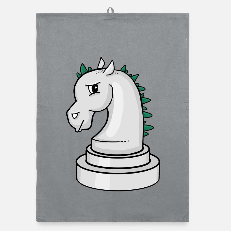 Pièce d’échecs : cheval d’échecs punk agacé Torchon bio