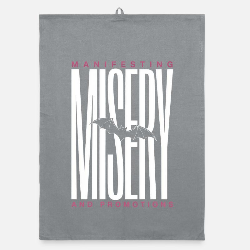 Manifesting Violet Victory Bat Organic dish towel