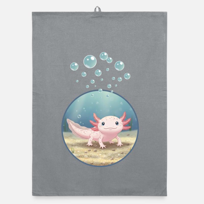 Création de t-shirt « Axolotl » - Torchon bio - bruyère