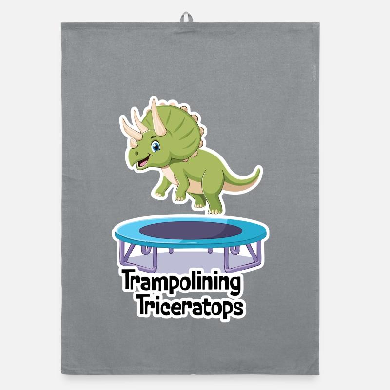 TRAMPOLINE DU TRICÉRATOPS Torchon bio